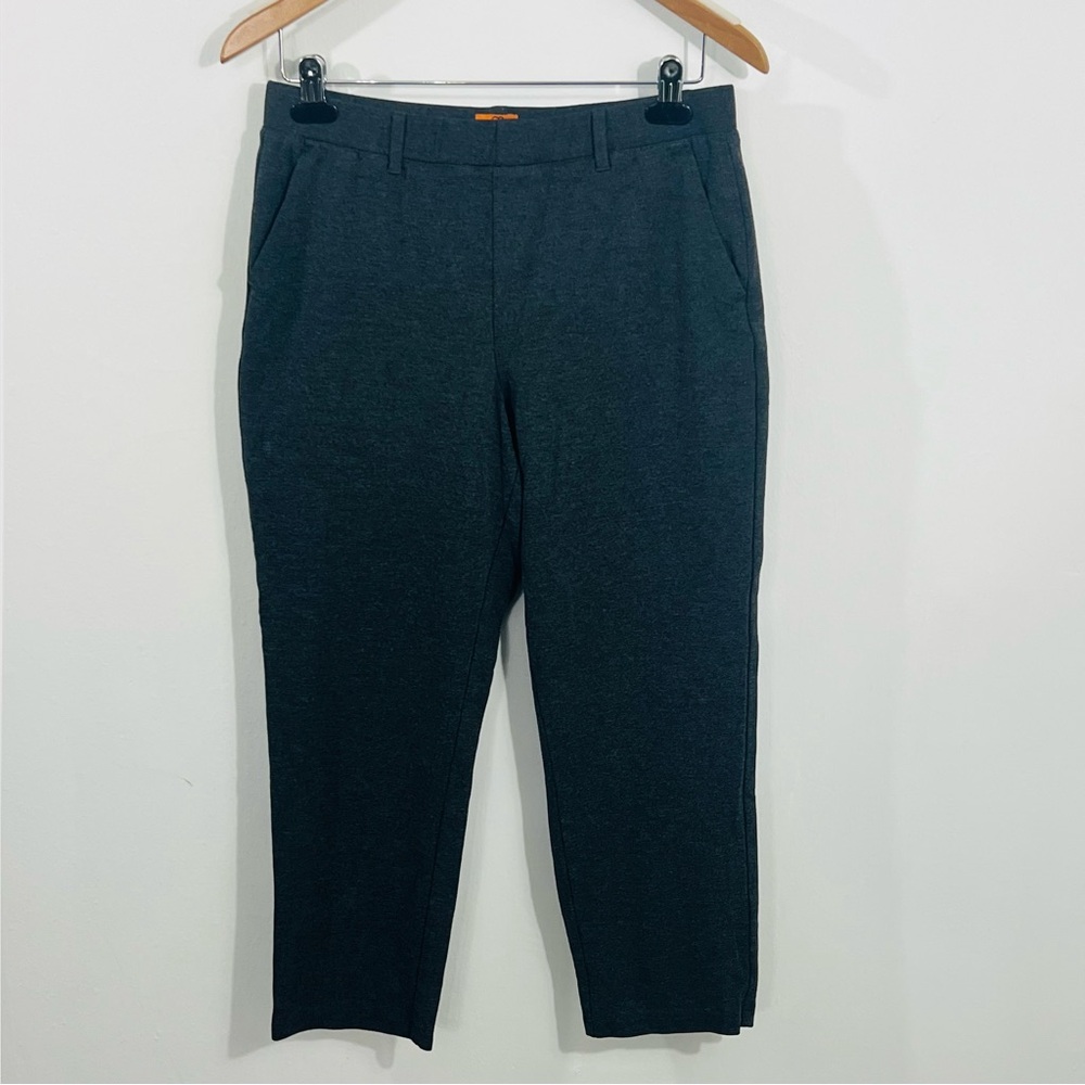 Mary Crafts Pull On Stretchy Dress Pant Trousers Ankle Length Heather Gray Sz 12